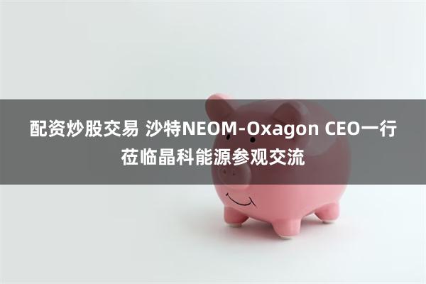 配资炒股交易 沙特NEOM-Oxagon CEO一行莅临晶科能源参观交流